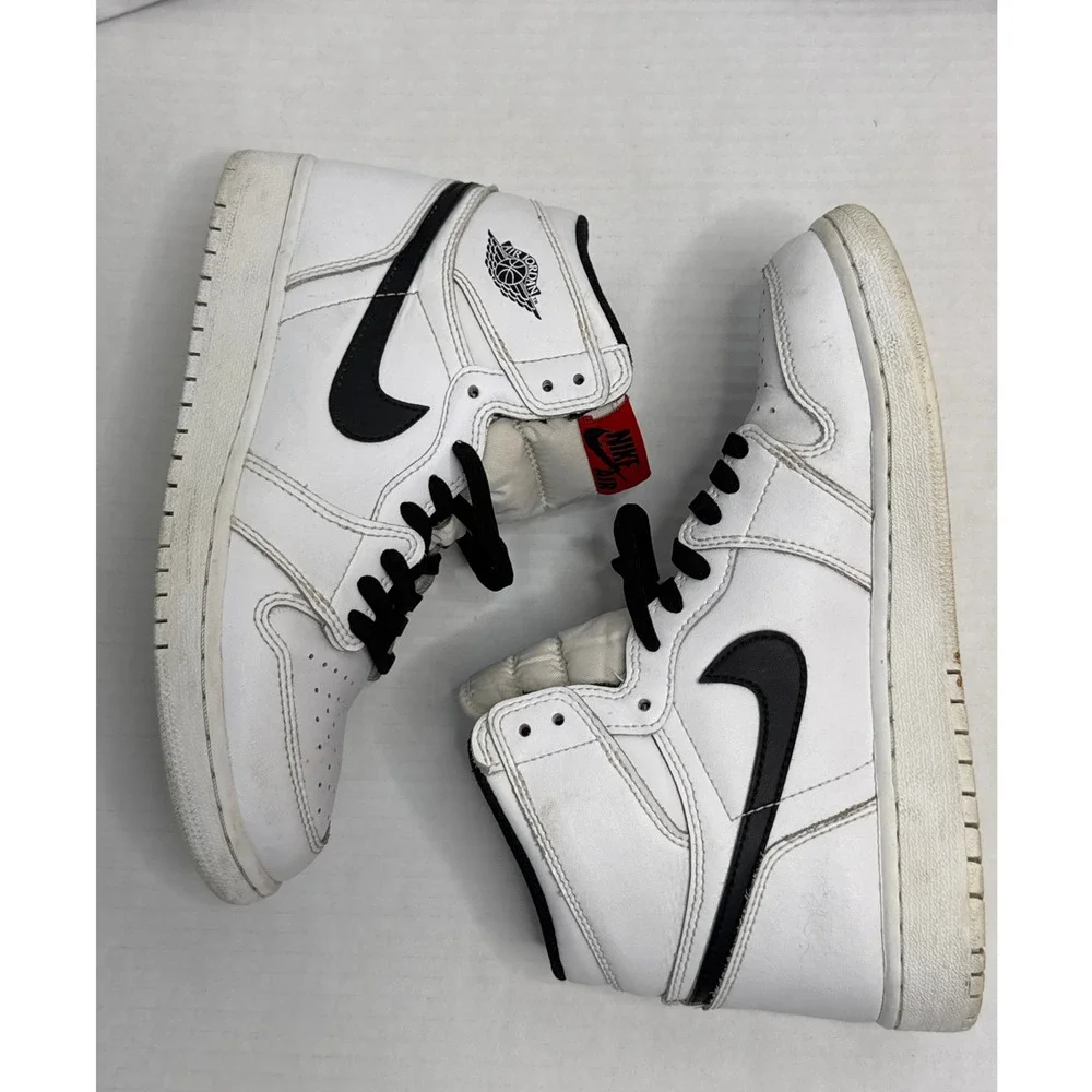 Nike 2016 Air Jordan 1 Yin Yang White Black 6Y Womens 7.5